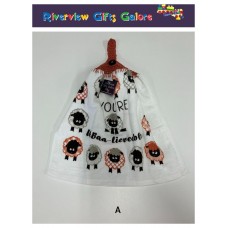 Crochet Top Hand Towel / Tea Towel - You're UnBaa-lieveable Crochet Top Hand Towel / Tea Towel - You're UnBaa-lieveable